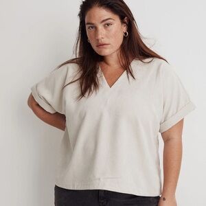Madewell Corduroy Renata V-Neck Top 1X